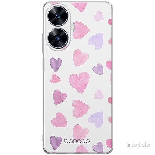 ERT GROUP mobiltelefonfodral för Realme C55 originalt och officiellt licensierat Babaco mönster Hearts 005 optimalt anpassad till formen på mobiltelefonen, gedeeltelijk transparant 5905511864705