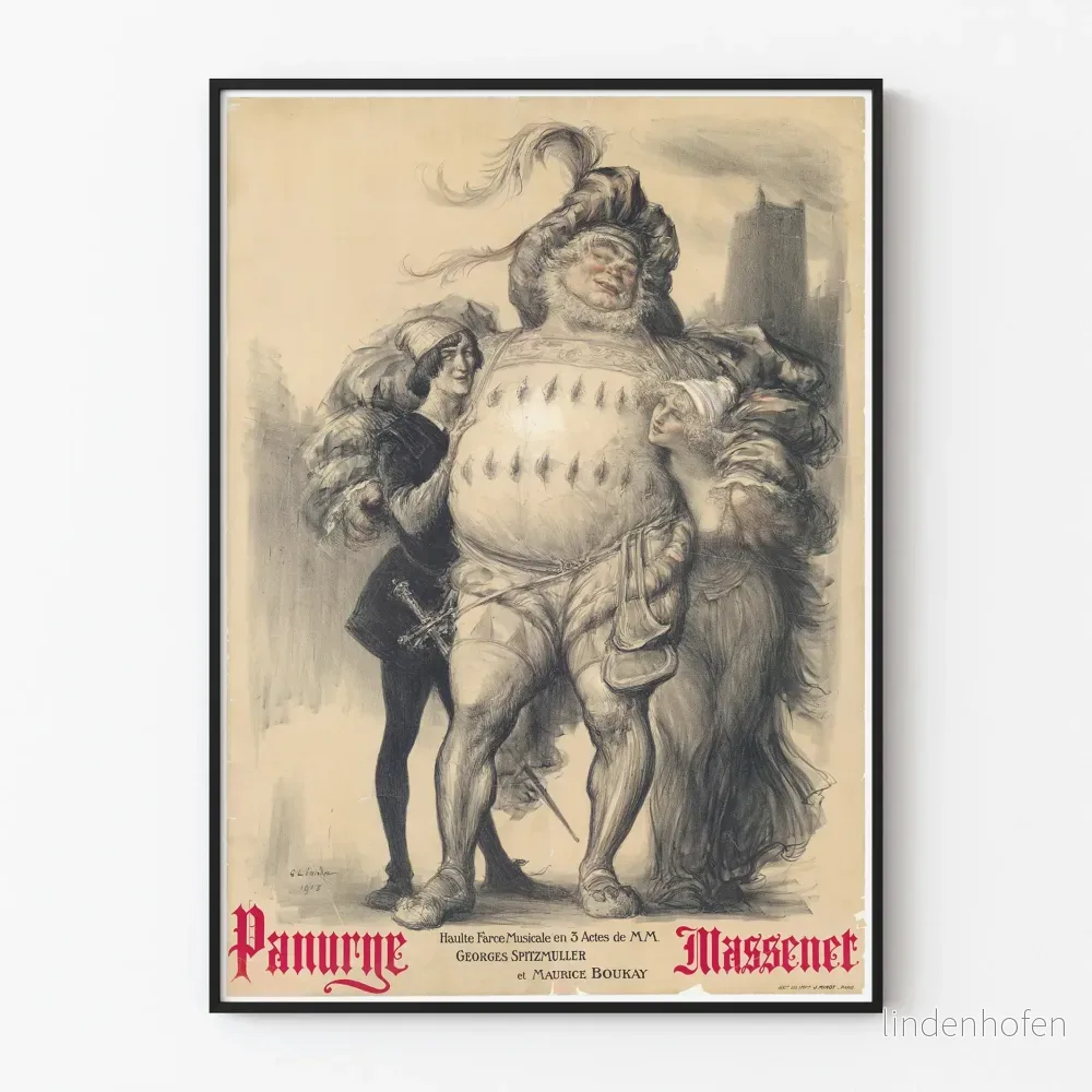 Vintageposter Panurge - Teaterväggdekoration