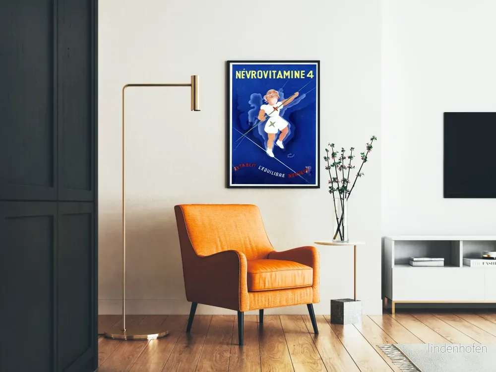 Vintageposter Névrovitamine 4 - Återställer Nervernas Balans - Bild 2
