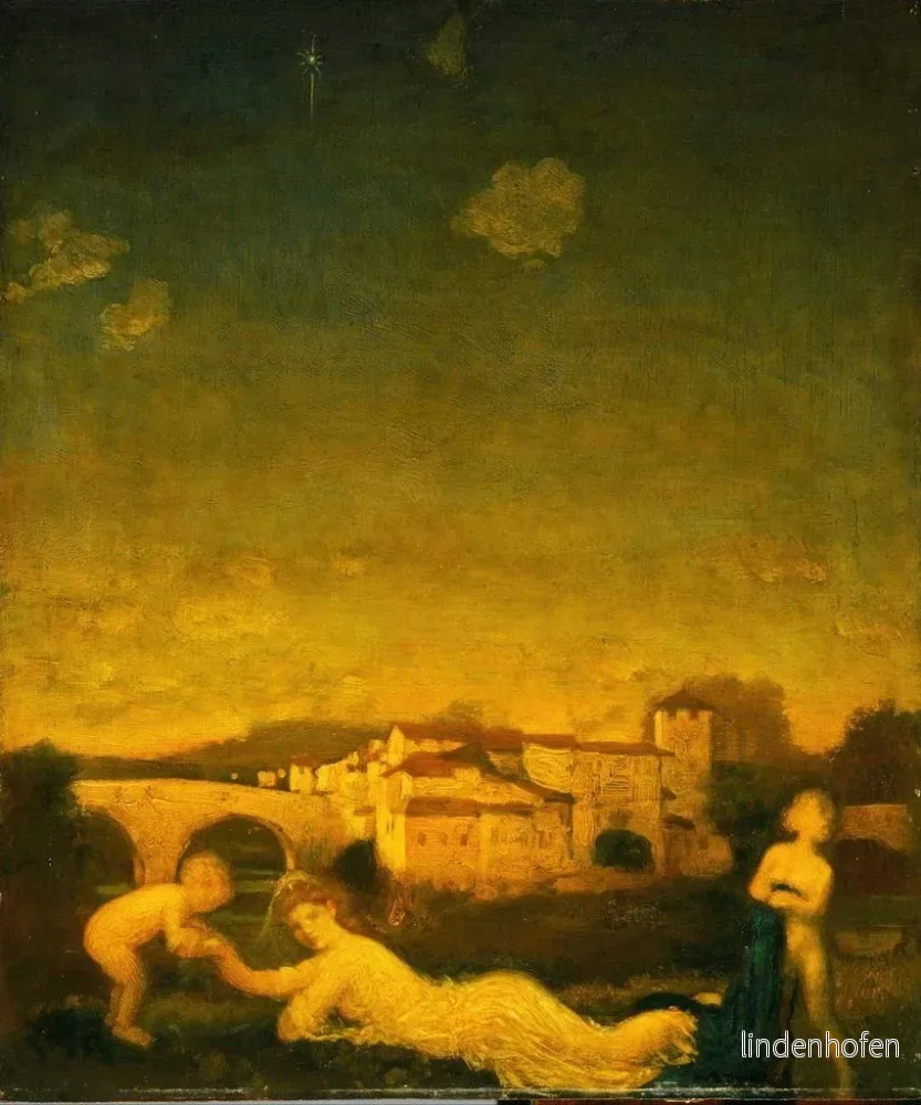 Målning Viola Obligato - Arthur Bowen Davies | Konsttryck - Bild 2