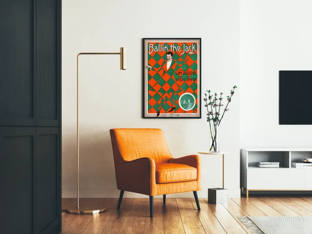 Vintageposter Ballin' the Jack med geometriskt motiv - Bild 2