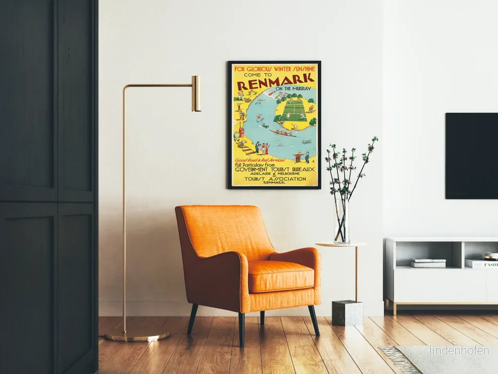 Vintageposter Renmark vid Murray - Retro väggdekoration - Bild 2