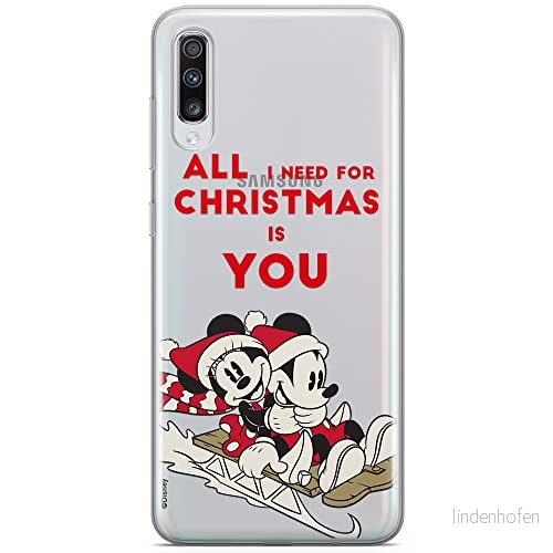 ERT GROUP mobiltelefonfodral för Samsung A70 originalt och officiellt licensierat Disney mönster Mickey & Minnie 015 optimalt anpassad till formen på mobiltelefonen, gedeeltelijk transparant 5903932066371