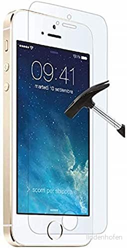 aiino Förpackning 25 stycken pansarglasfilm för iPhone SE 2016/5S/5/5C, skärmskydd transparent 8059015740618