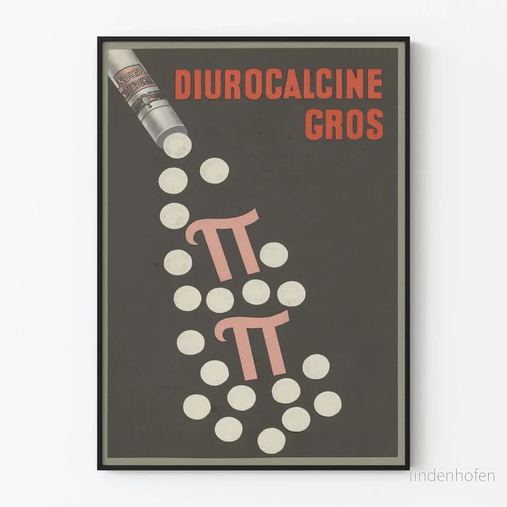 Vintageaffisch Diurocalcine Gros väggdekoration