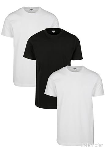 Urban Classics Basic T-shirt - 3-pack - Vit/vit/Svart - XXL 4053838461815