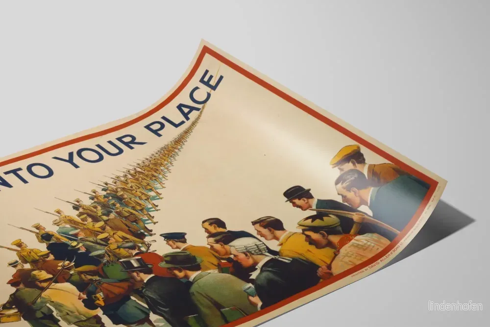 Vintage dekorativ poster "Steg in i din plats" - Mobilisering och enhet - Bild 2