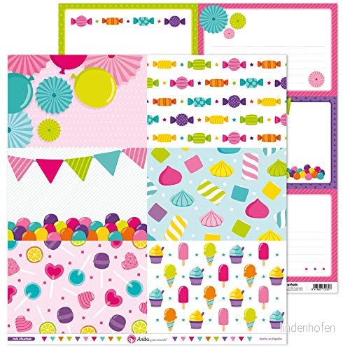 Anita y Su Mundo Kollektion Mina Chuches Scrapbooking papper, Stora kort, 30,5 x cm 8413623725984