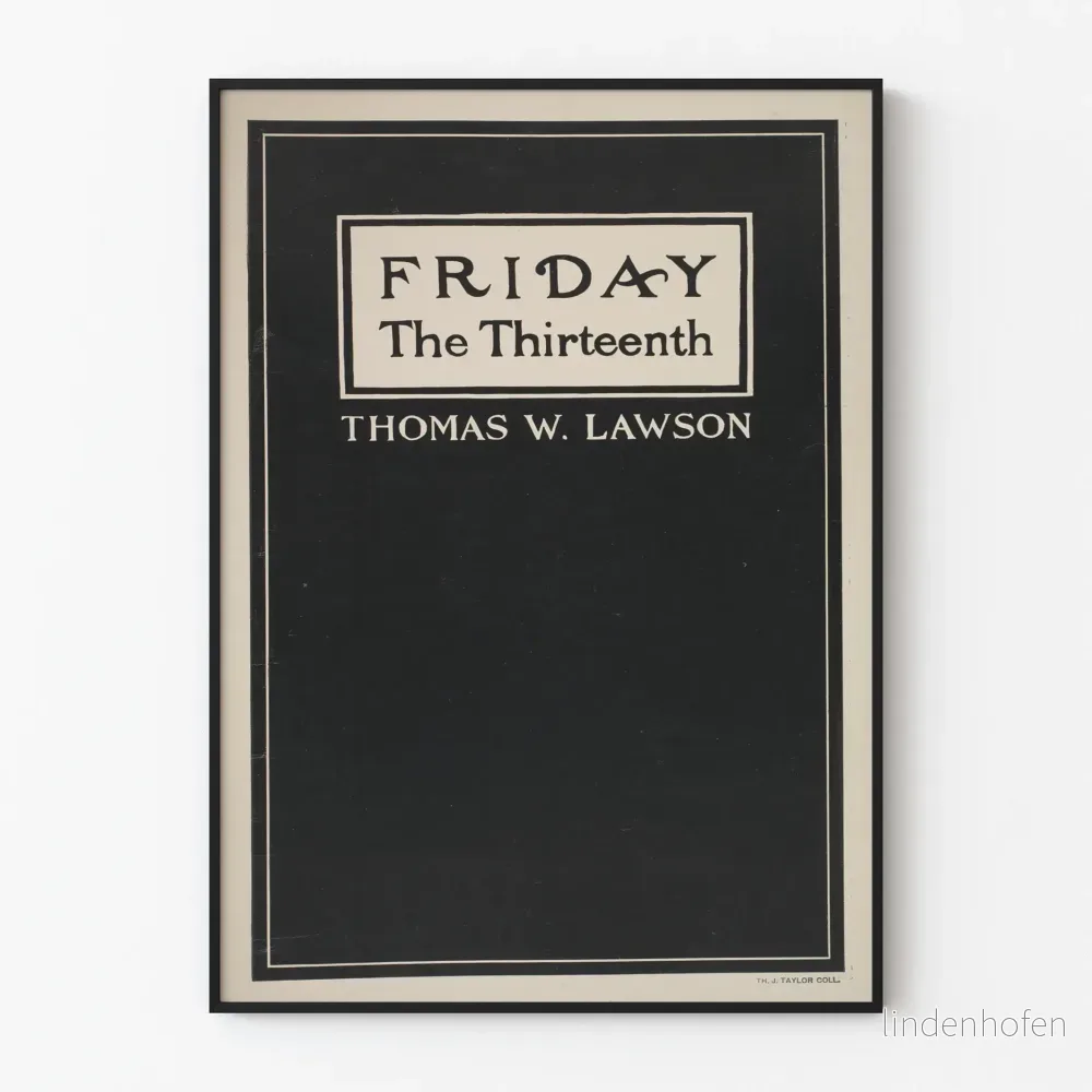 Vintageposter Friday The Thirteenth av Thomas W. Lawson