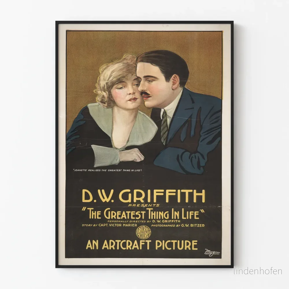 Vintageposter D.W. Griffith - Det bästa i livet