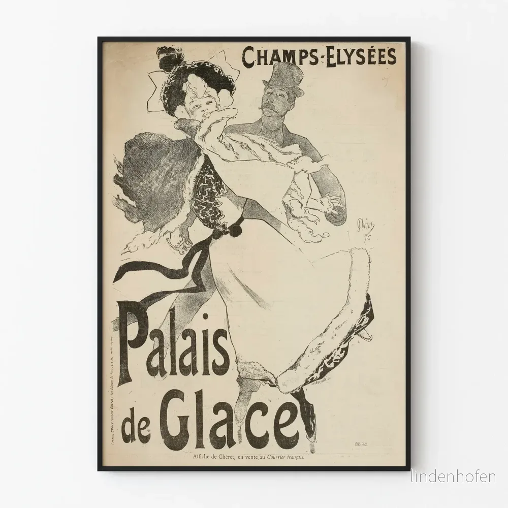 Vintageposter Palais de Glace Champs-Élysées väggdekoration