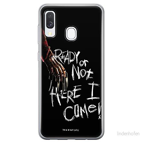 ERT GROUP mobiltelefonfodral för Samsung A40 originalt och officiellt licensierat Horror mönster Nightmare of Elm Street 001 anpassad till formen på mobiltelefonen, fodral tillverkad av TPU plast 5905511069667