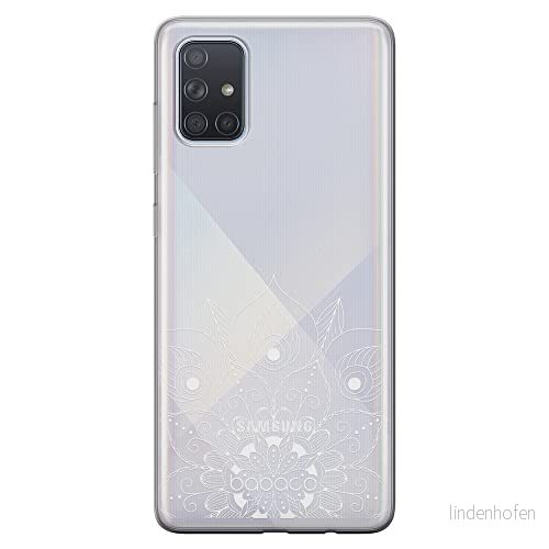 ERT GROUP mobiltelefonfodral för Samsung A71 originalt och officiellt licensierat Babaco mönster Mandalas 008 Vit optimalt anpassad till formen på mobiltelefonen, gedeeltelijk transparant 5904805850721
