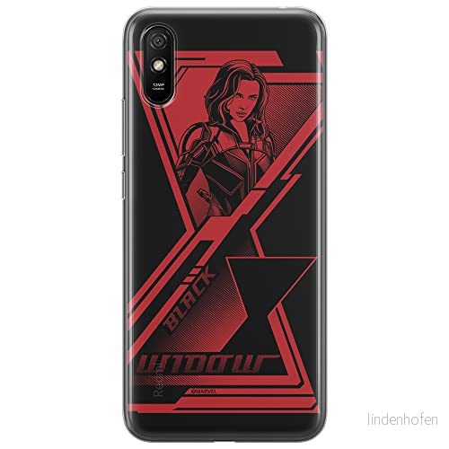 ERT GROUP mobiltelefonfodral för Xiaomi REDMI 9A originalt och officiellt licensierat Marvel mönster Black Widow 003 Vit optimalt anpassad till formen på mobiltelefonen, fodral tillverkad av TPU plast 5903040295021