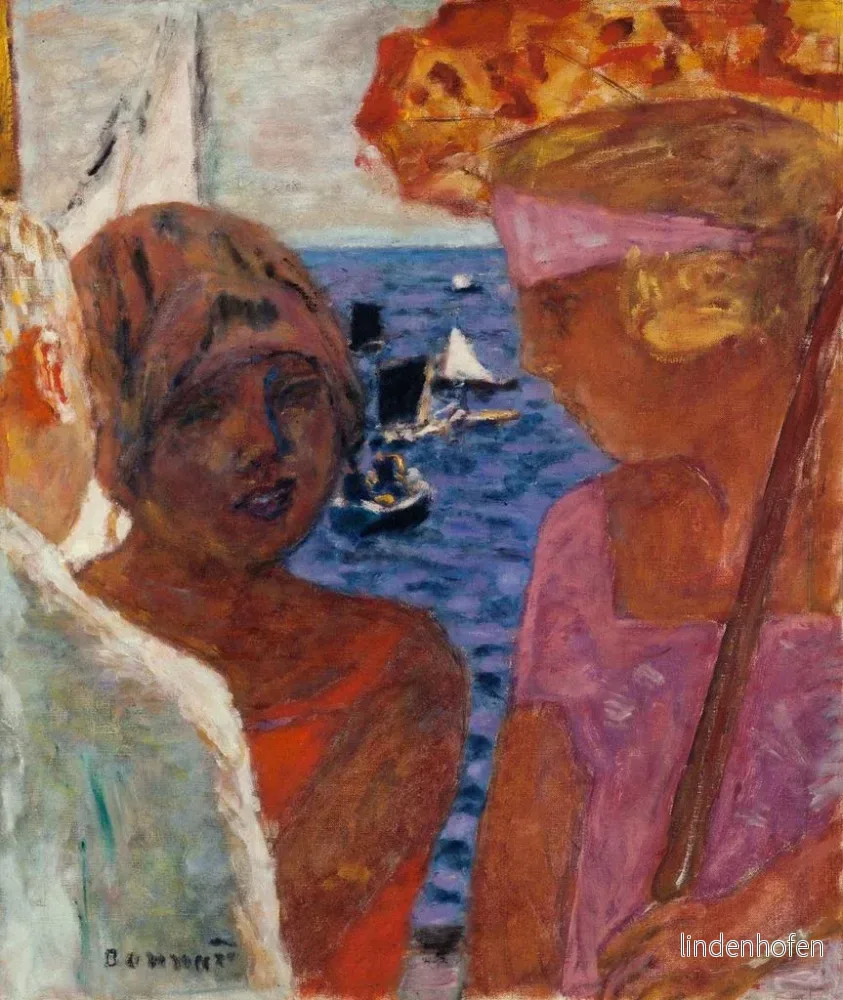 Målning Conversation à Arcachon - Pierre Bonnard | Konsttryck - Bild 2