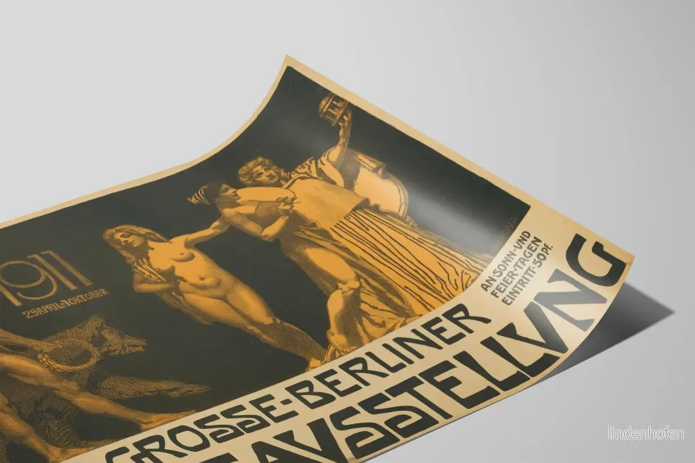 Vintage affisch för konstutställning Berlin 1911 - retro väggdekoration - Bild 2