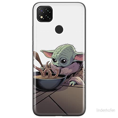 ERT GROUP mobiltelefonfodral för Xiaomi REDMI 9C originalt och officiellt licensierat Star Wars mönster Baby Yoda 027 optimalt anpassad till formen på mobiltelefonen, fodral tillverkad av TPU plast 5904805091469