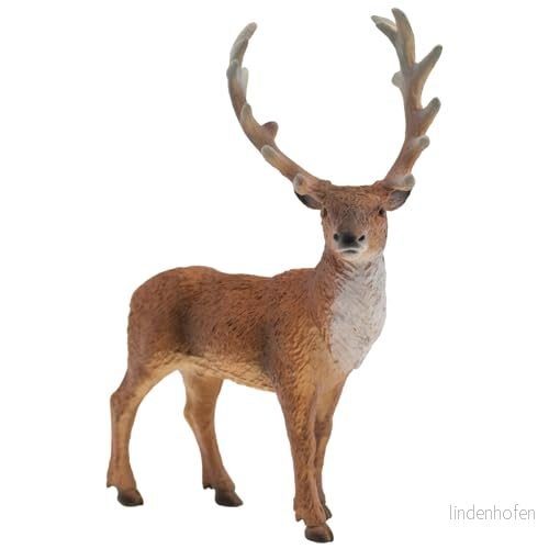 Bullyland 64433 Spelfigur rödhjort, ca 12,8 cm stor djurfigur, detaljtrogen, PVC fri, perfekt som tårtfigur och liten gåva till barn från 3 år 4250350926925