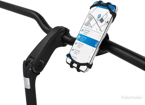 Fischer Cykel Smartphonehållare Silikon 360, säkrar smarttelefonen från alla sidor, lätt att installera, svart, 1 st 4008153048678