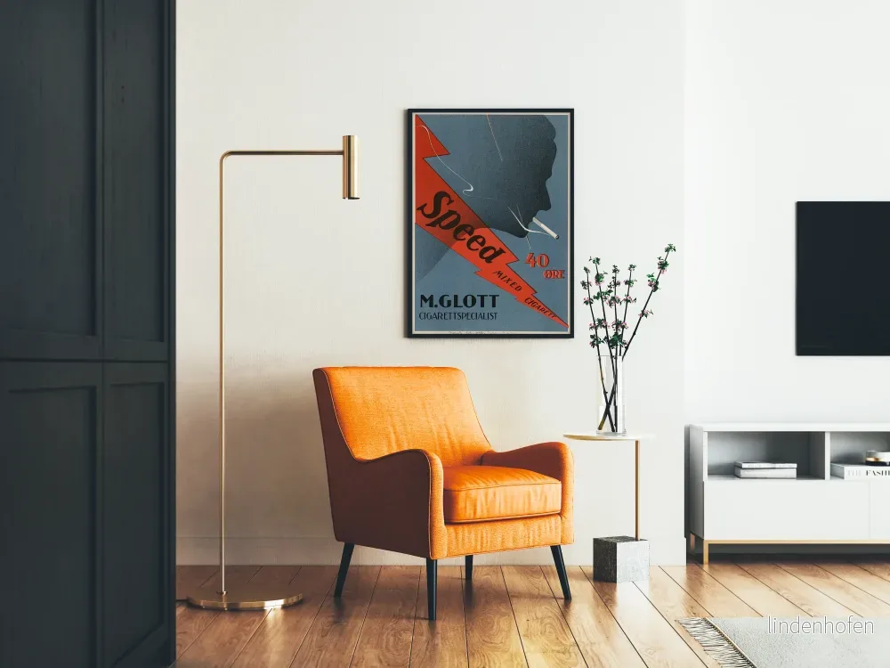 Vintage reklamposter för Speed Mixed Cigarette 40 Ore - Bild 2