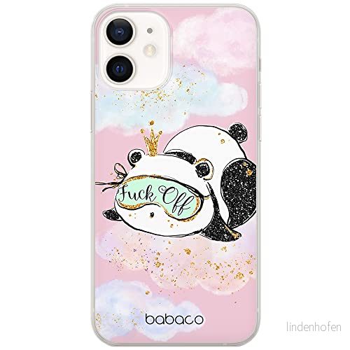 ERT GROUP mobiltelefonfodral för Iphone 12 Mini originalt och officiellt licensierat Babaco mönster Panda 001 optimalt anpassad till formen på mobiltelefonen, fodral tillverkad av TPU plast 5904805670060