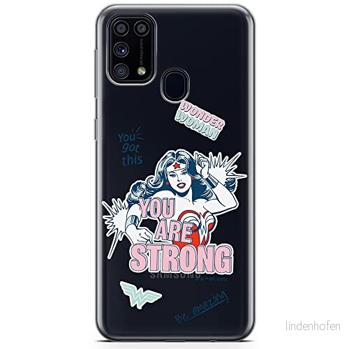 ERT GROUP mobiltelefonfodral för Samsung M31 originalt och officiellt licensierat DC mönster Wonder Woman 025 optimalt anpassad till formen på mobiltelefonen, gedeeltelijk transparant 5903932933307