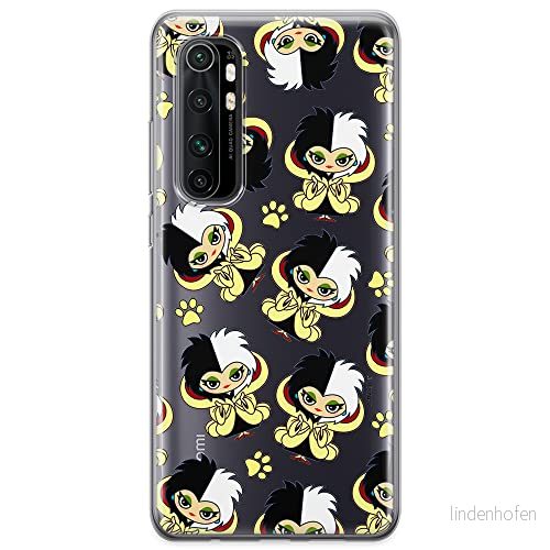 ERT GROUP mobiltelefonfodral för Xiaomi MI NOTE 10 Lite originalt och officiellt licensierat Disney mönster Cruella 007 optimalt anpassad till formen på mobiltelefonen, gedeeltelijk transparant 5905131492340