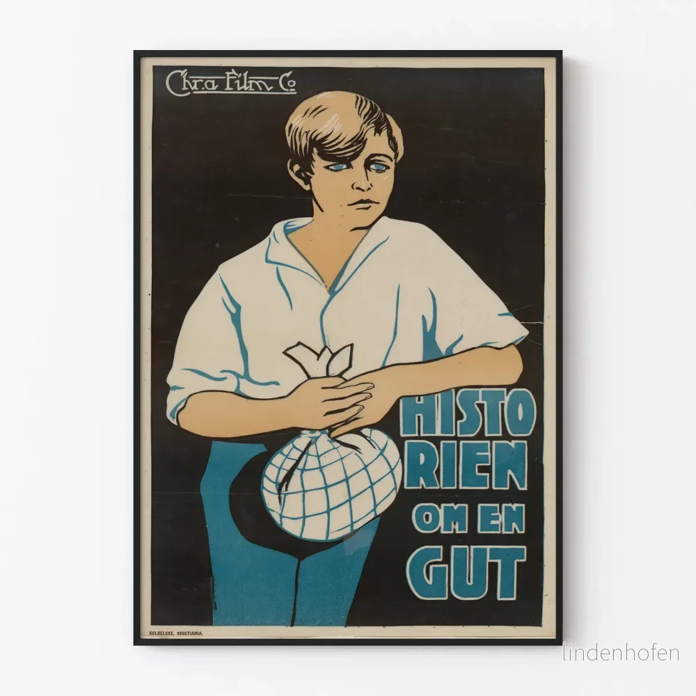 Vintageposter Historien om en pojke – Retro väggdekoration
