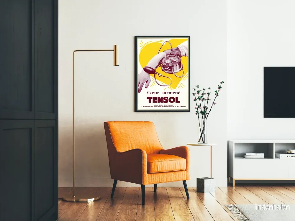 Vintage reklamposter för TENSOL för hjärthälsa - Bild 2