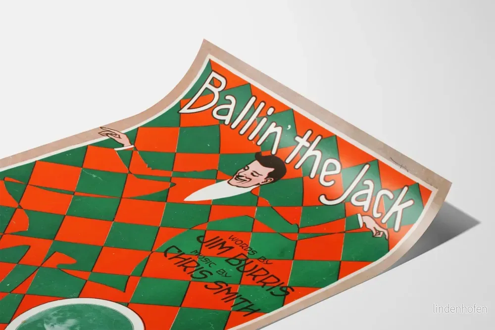 Vintageposter Ballin' the Jack med geometriskt motiv - Bild 3