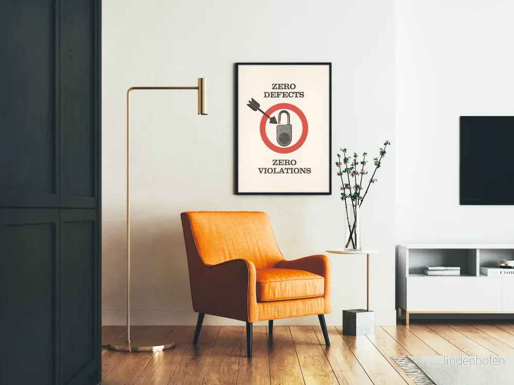 Vintageaffisch Industriell säkerhet Noll fel Noll överträdelser - Bild 2