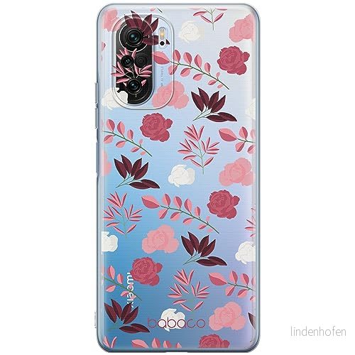 ERT GROUP mobiltelefonfodral för Xiaomi MI 11i/ REDMI K40/K40 PRO/POCO F3/ F3 PRO originalt och officiellt licensierat Babaco mönster Flowers 020, gedeeltelijk transparant 5905511884888