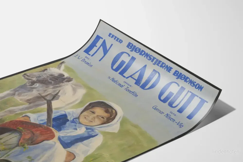 Vintageposter En Glad Gutt - Nostalgisk väggdekoration - Bild 3