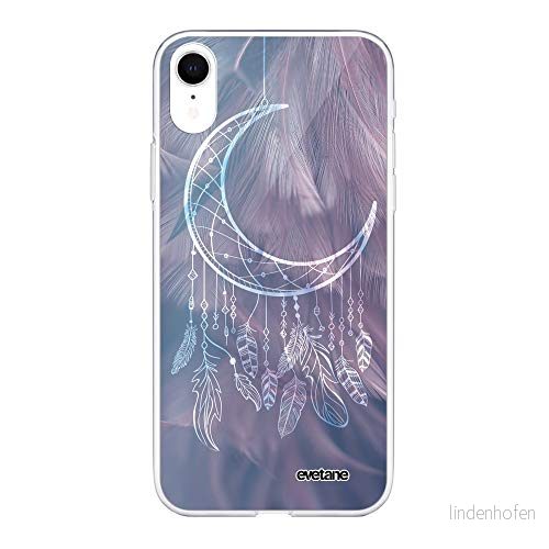 Evetane silikonfodral kompatibelt med iPhone XR fullt skydd 360, smalt och transparent främre bakre hög styrka måne drömfångare 3662219457821