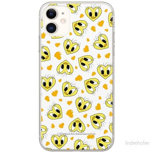 ERT GROUP mobiltelefonfodral för Iphone 11 originalt och officiellt licensierat Looney Tunes mönster Tweety 017 optimalt anpassad till formen på mobiltelefonen, fodral tillverkad av TPU plast 5905795120016