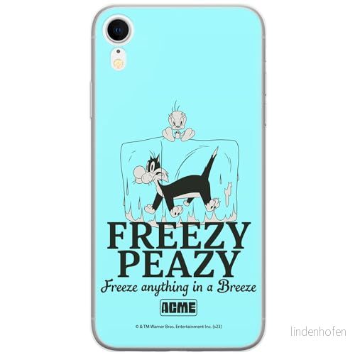 ERT GROUP mobiltelefonfodral för Iphone XR originalt och officiellt licensierat Looney Tunes mönster Sylvester & Tweety 005 anpassad till formen på mobiltelefonen, fodral tillverkad av TPU plast 5905795124397