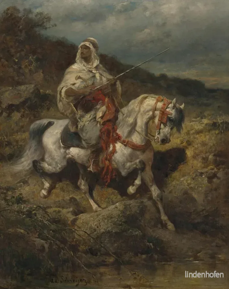 Målning Arabisk monterad - Adolf Schreyer | Konsttryck - Bild 2