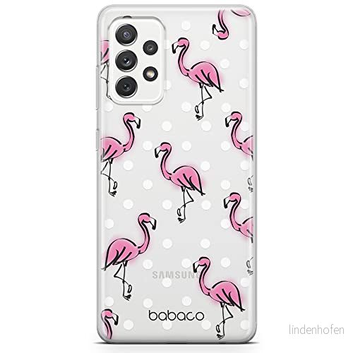 ERT GROUP mobiltelefonfodral för Samsung A73 5G originalt och officiellt licensierat Babaco mönster Flamingo 003 optimalt anpassad till formen på mobiltelefonen, gedeeltelijk transparant 5904805519949