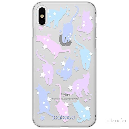 ERT GROUP mobiltelefonfodral för Iphone X/XS originalt och officiellt licensierat Babaco mönster Cats 016 optimalt anpassad till formen på mobiltelefonen, gedeeltelijk transparant 5905131103093