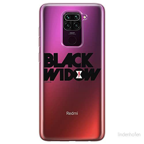 ERT GROUP mobiltelefonfodral för Xiaomi REDMI NOTE 9 originalt och officiellt licensierat Marvel mönster Black Widow 010 optimalt anpassad till formen på mobiltelefonen, gedeeltelijk transparant 5903040329559