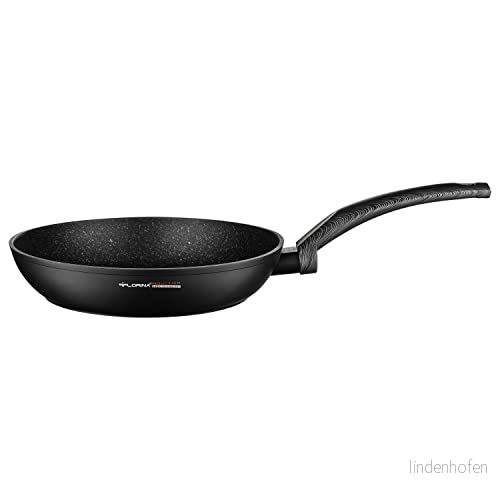 FLORINA Stekpanna av aluminium Bono 24 cm diameter induktion panna non stick belagd universalpanna Lämplig för induktionsspis, gasspis och elektrisk spis (svart) 5902719581519