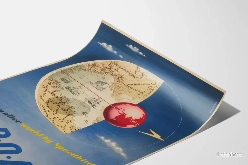 Vintageposter BOAC Väggdekoration Resor och Äventyr - Bild 3