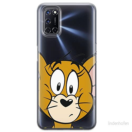 ERT GROUP mobiltelefonfodral för Oppo A92/ A72/ A52 originalt och officiellt licensierat Tom and Jerry mönster 002 optimalt anpassad till formen på mobiltelefonen, gedeeltelijk transparant 5903040205488