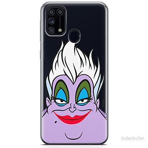 ERT GROUP mobiltelefonfodral för Samsung M31 originalt och officiellt licensierat Disney mönster Ursula 002 optimalt anpassad till formen på mobiltelefonen, gedeeltelijk transparant 5904805477010