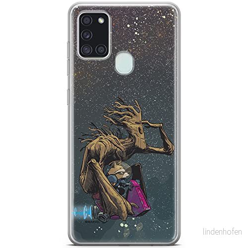 ERT GROUP mobiltelefonfodral för Samsung A21s originalt och officiellt licensierat Marvel mönster Guardians of the Galaxy 004 anpassad till formen på mobiltelefonen, fodral tillverkad av TPU plast 5903040258026