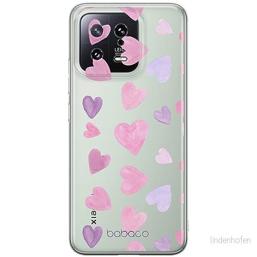 ERT GROUP mobiltelefonfodral för Xiaomi 13 originalt och officiellt licensierat Babaco mönster Hearts 005 optimalt anpassad till formen på mobiltelefonen, gedeeltelijk transparant 5905511903350