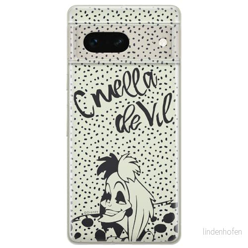 ERT GROUP mobiltelefonfodral för Google PIXEL 7 originalt och officiellt licensierat Disney mönster Cruella 002 optimalt anpassad till formen på mobiltelefonen, gedeeltelijk transparant 5905795159283