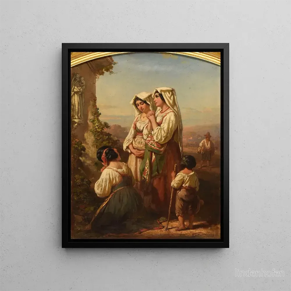 Målning Böner till Madonnan - Auguste Delacroix | Konsttryck