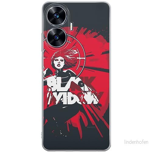 ERT GROUP mobiltelefonfodral för Realme C55 originalt och officiellt licensierat Marvel mönster Black Widow 005 optimalt anpassad till formen på mobiltelefonen, fodral tillverkad av TPU plast 5905511873394