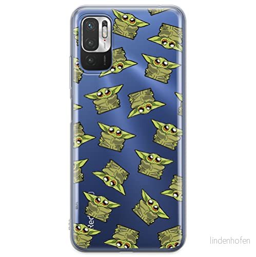 ERT GROUP mobiltelefonfodral för Xiaomi REDMI NOTE 10 5G / POCO M3 PRO originalt och officiellt licensierat Star Wars mönster Baby Yoda 008, gedeeltelijk transparant 5904805612374